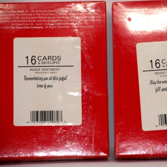 Set of 2 - Vintage Coke Coca- Cola Advertising Holiday Christmas Cards In origin - Picture 9 of 10